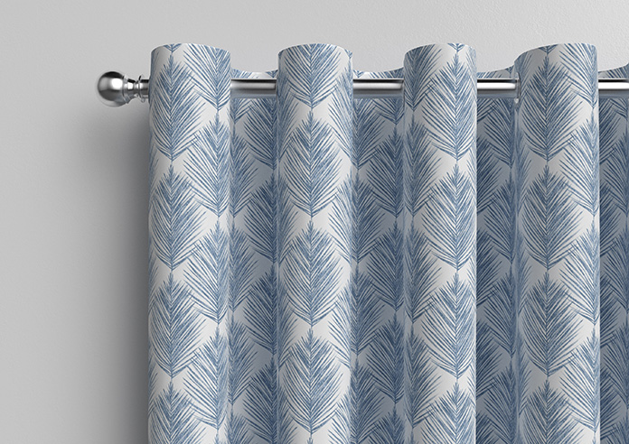 Gentle Palm, Navy - Made to Measure Curtains - Image 12